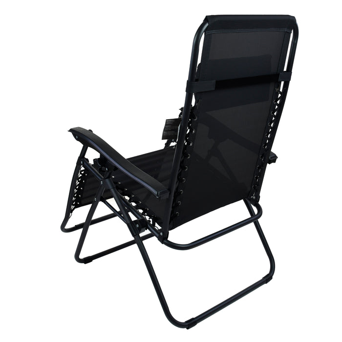 Black Reclining Sun Lounger
