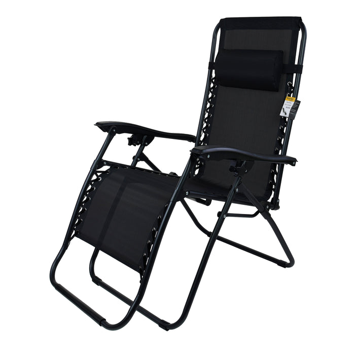 Black Reclining Sun Lounger
