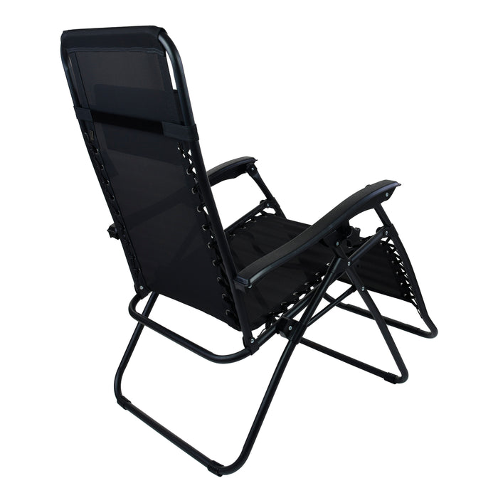 Black Reclining Sun Lounger