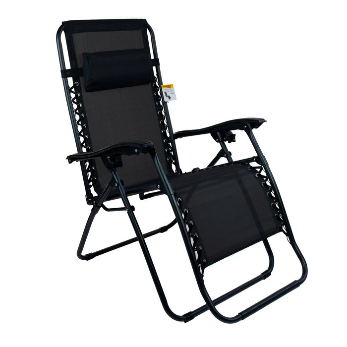 Black Reclining Sun Lounger