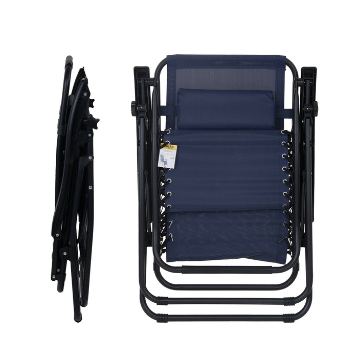 Blue Reclining Sun Lounger