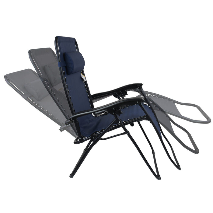 Blue Reclining Sun Lounger