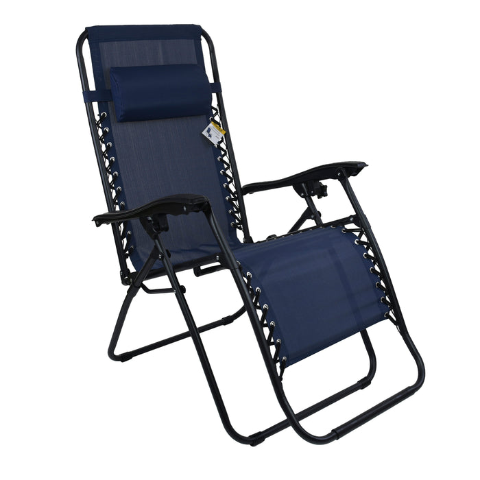 Blue Reclining Sun Lounger