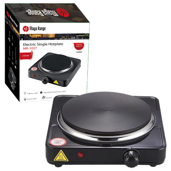 Electronic Single Hotplate Black