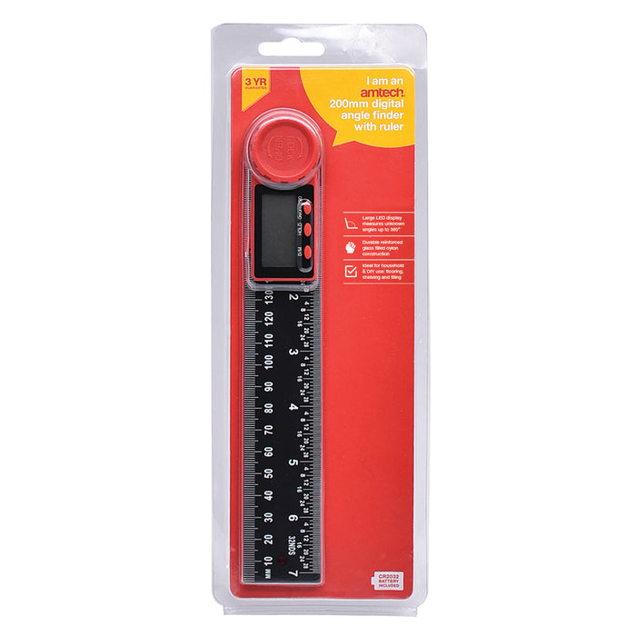 Digital Angle Finder with Ruler 8"