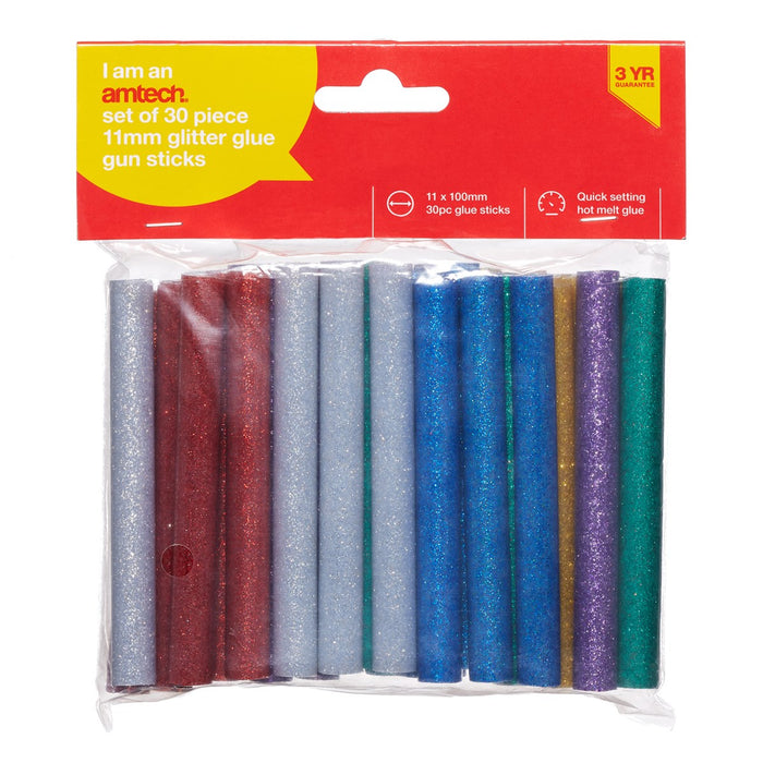 Glitter Hot Melt Glue Gun Sticks (11 X 100mm) 30pc