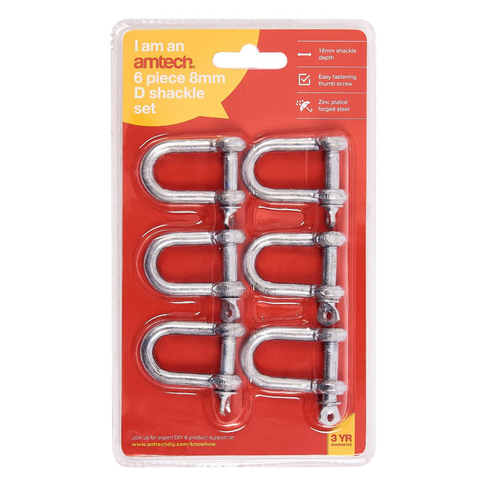 D-Shackles 8mm 6pc
