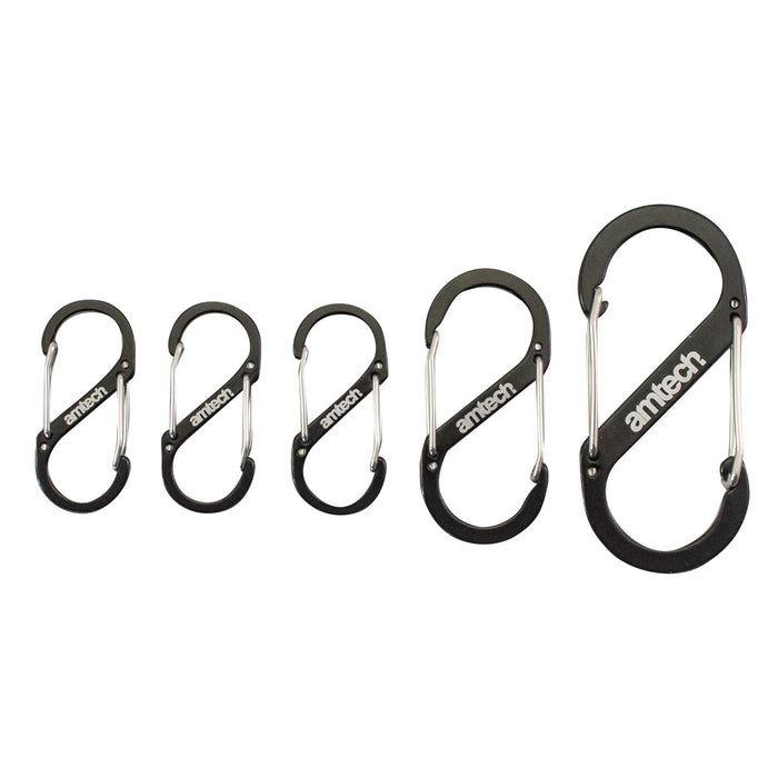 Dual Buckle Carabiner set 5pc