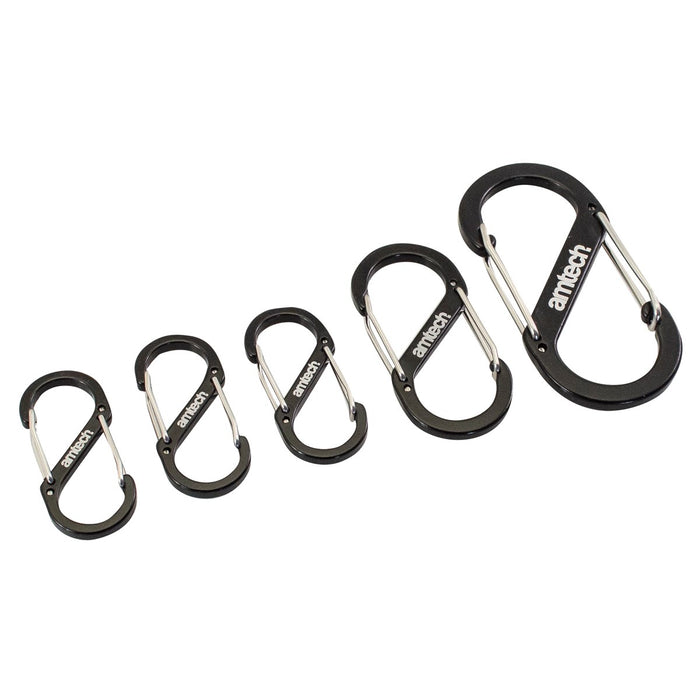 Dual Buckle Carabiner set 5pc