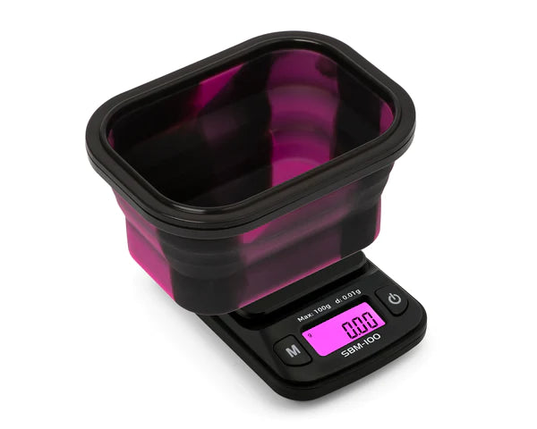 On Balance The Original Silicone Bowl Scale 100g X 0.01g Pink and Black