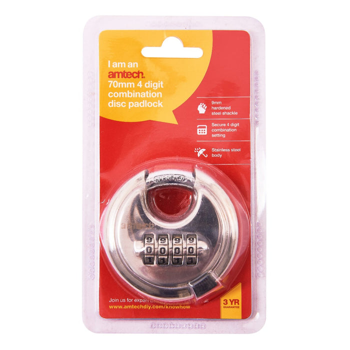 Combination Padlock 70mm