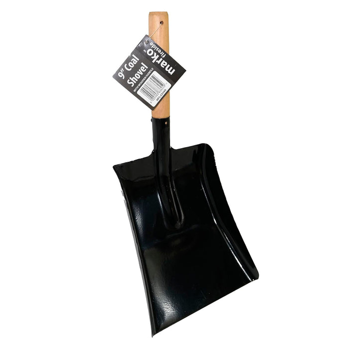 9" Steel Coal Shovel with Wooden Handle