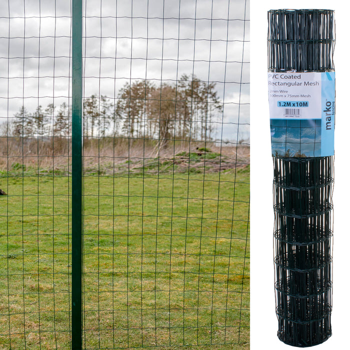 Green PVC Coated Rectangular Mesh - 1.2M x 10M — JMart Warehouse