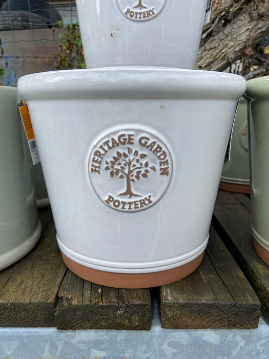 Edward Glazed Pot White 25cm