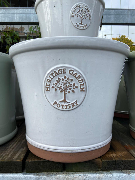 Edward Glazed Pot White 35cm