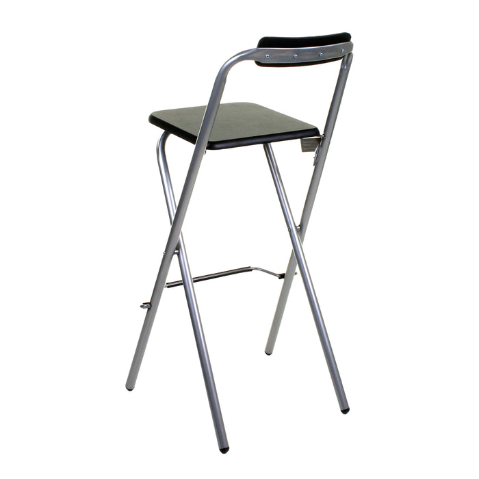Folding Bar Stool - Black