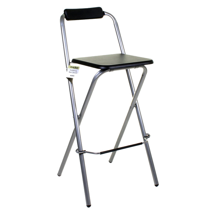 Folding Bar Stool - Black