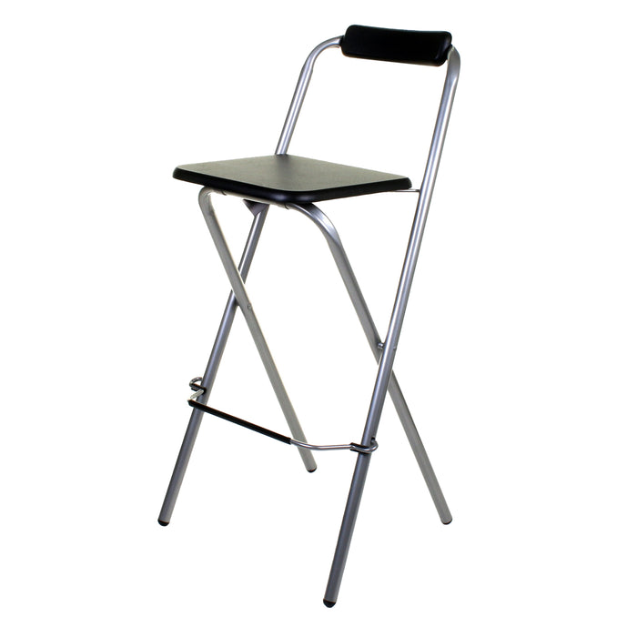 Folding Bar Stool - Black