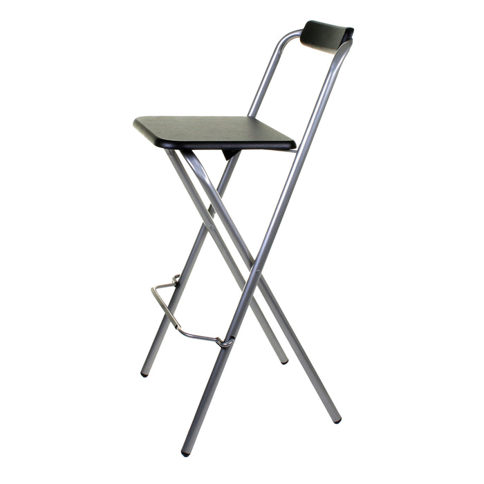 Folding Bar Stool - Black