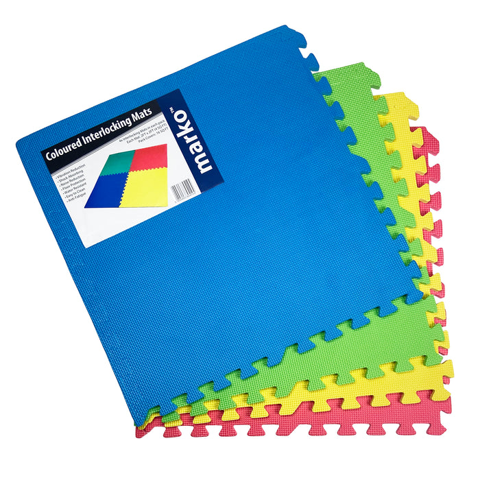 Multi Coloured EVA Interlocking Mats 4pk