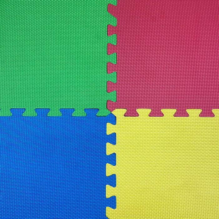 Multi Coloured EVA Interlocking Mats 4pk