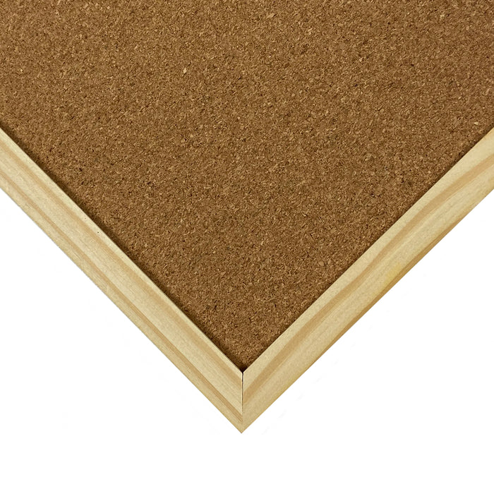 Wooden Frame Cork Notice Board - 90cm x 120cm