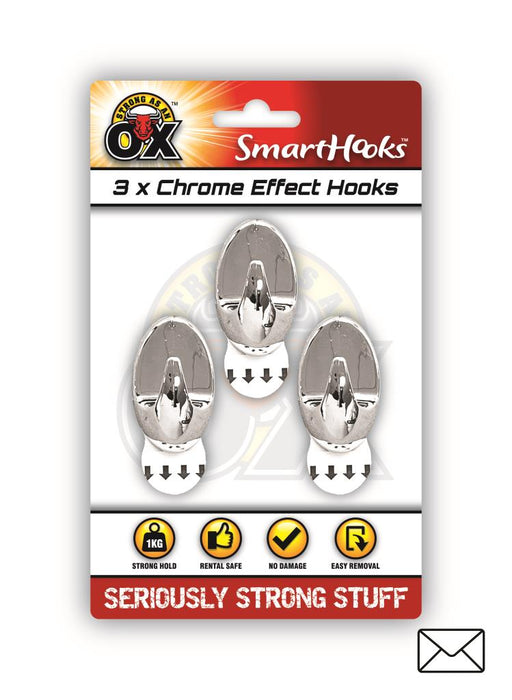 Removable Adhesive Hooks 3pc