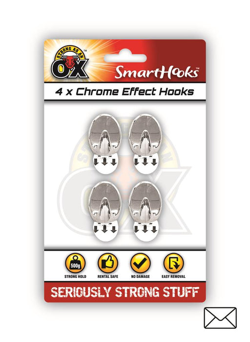 Removable Adhesive Hooks 4pc
