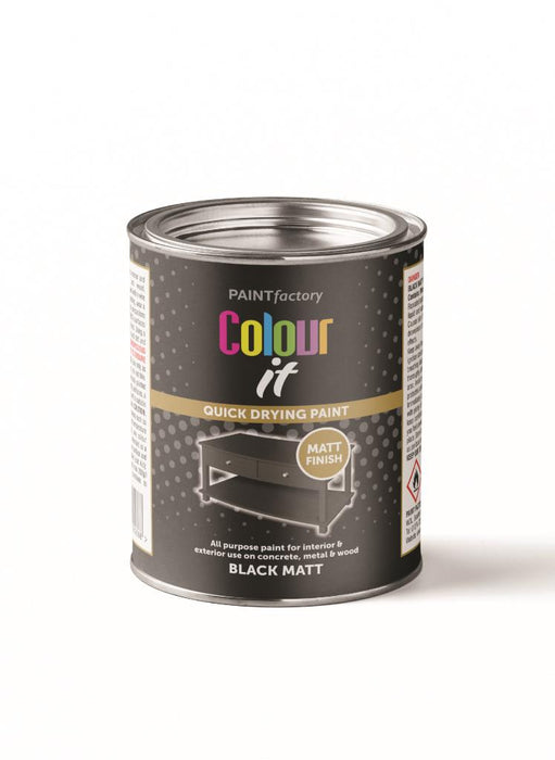 Paint Tin Matt Black 300ml