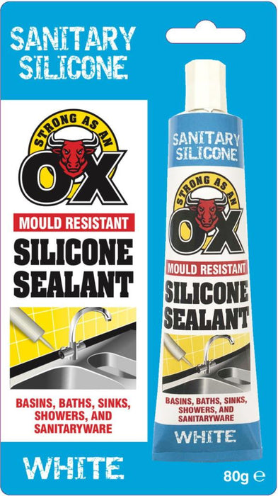 Mould Resistant White Silicone Sealant 80g