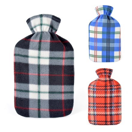 Check Fleece Hot Water Bottle 2L