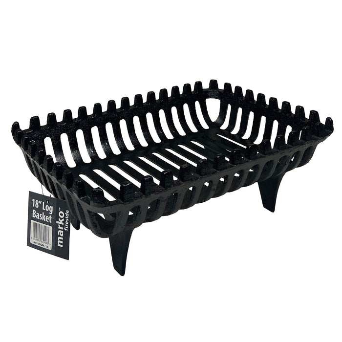 18" Cast Iron Log Basket