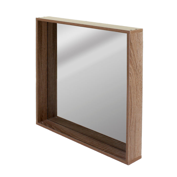 Wood Effect Recessed Mirror