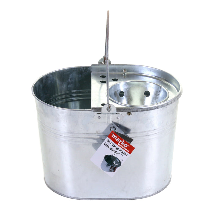 16L Galvanised Metal Mop Bucket