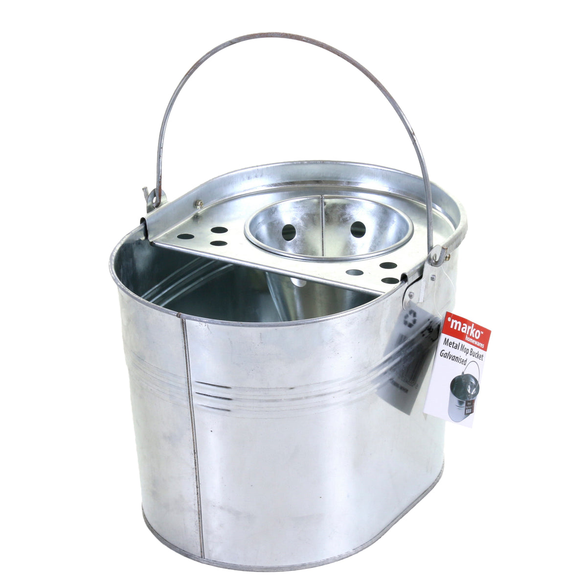16L Galvanised Metal Mop Bucket — JMart Warehouse
