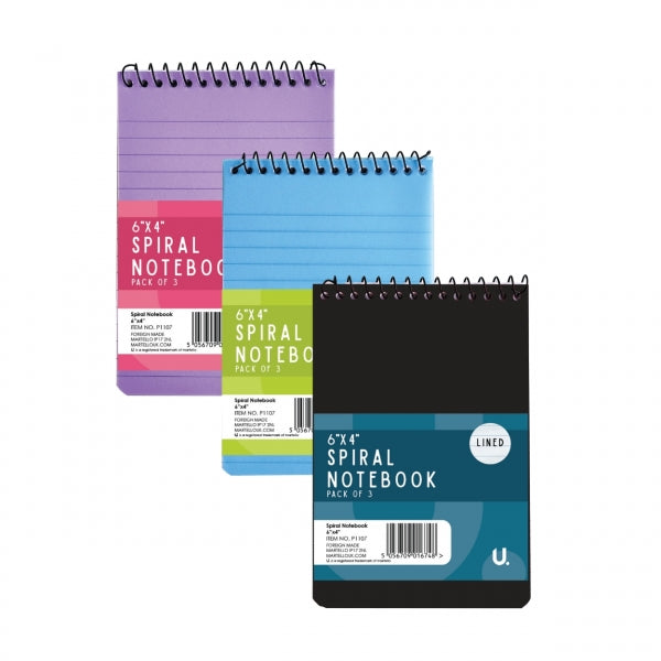Spiral Notebooks 6" X 4"