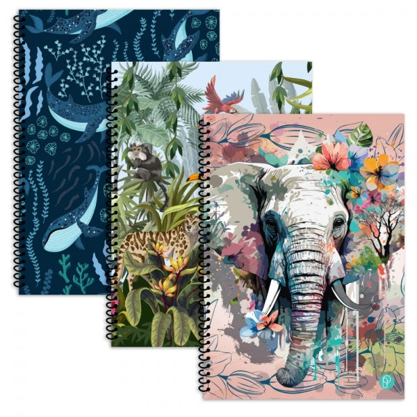 Animal Spiral Note Book 20 X 28cm