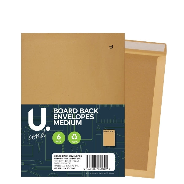 Board Back Envelopes 162 X 229mm
