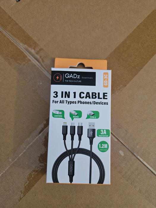 3 in 1 charger cable
