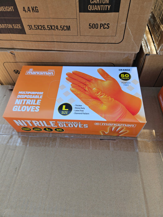 Diamond vinyl gloves large