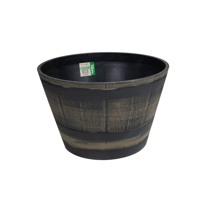Burntwood Barrel Planter Round 50cm x 32cm