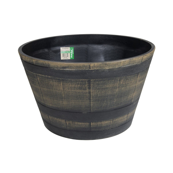 Burntwood Barrel Planter Round 57cm x 34cm