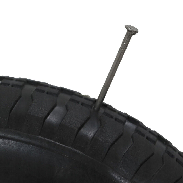 14" Solid Puncture Proof Red Wheelbarrow Wheel