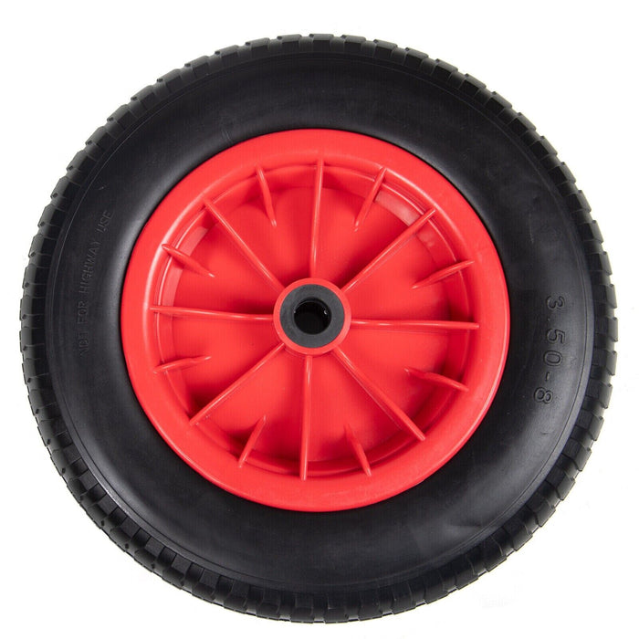 14" Solid Puncture Proof Red Wheelbarrow Wheel