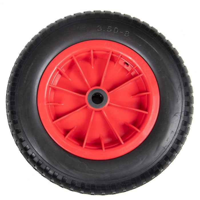14" Solid Puncture Proof Red Wheelbarrow Wheel