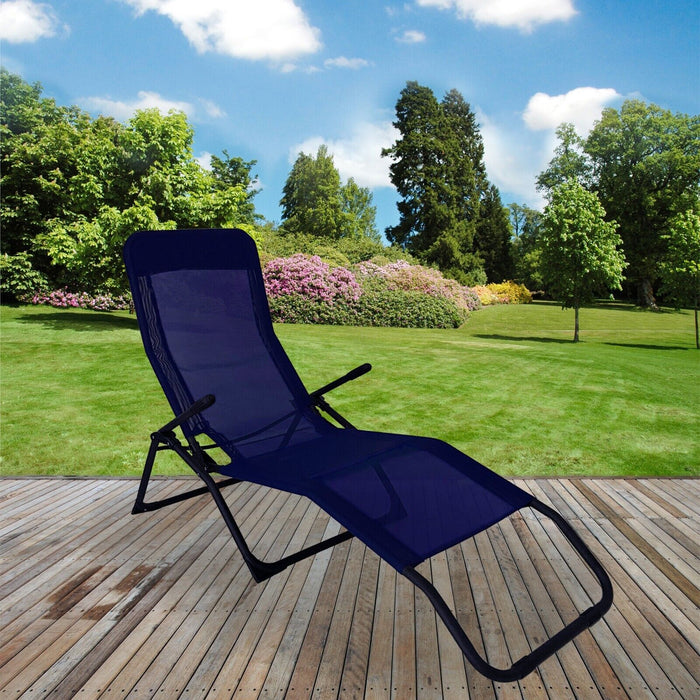 Navy Blue Garden Rocker Lounger