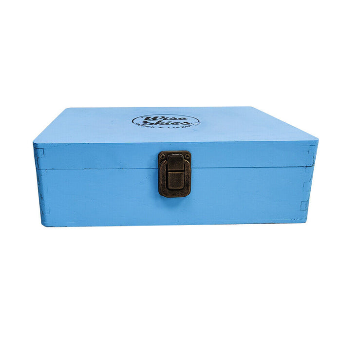 Wise Skies Large Wooden Rolling Box