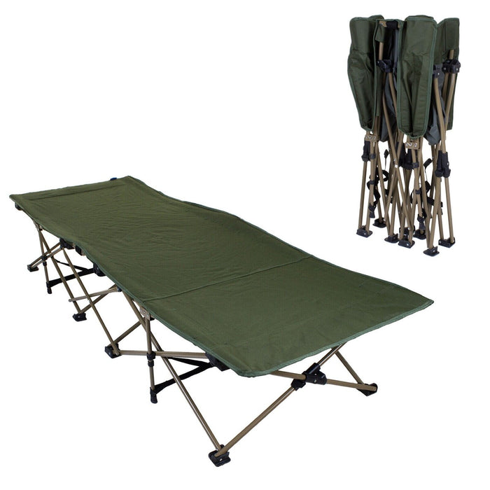 Green Folding Camping Bed