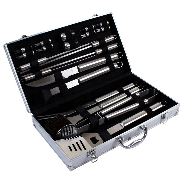 21PC BBQ Grill Stainless Steel Utensil Set