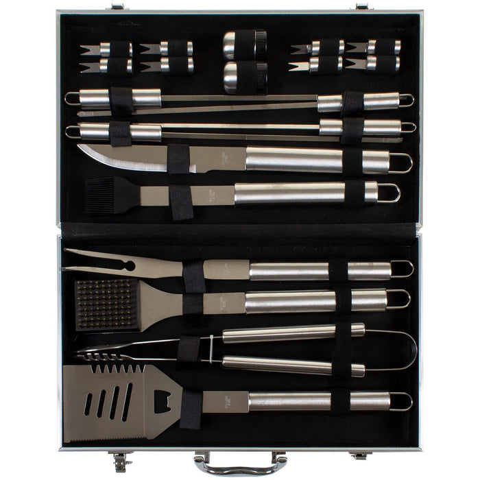 21PC BBQ Grill Stainless Steel Utensil Set